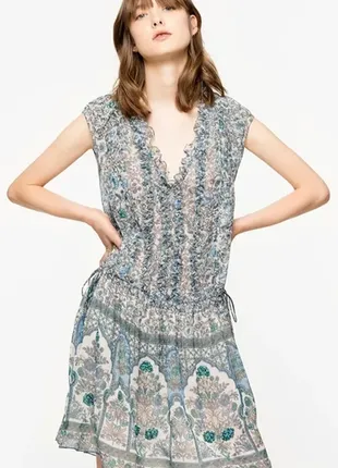 Оригинальное красивое мини платье zadig &amp; voltaire rimana print dress