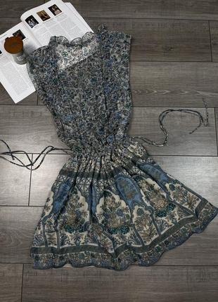Оригинальное красивое мини платье zadig &amp; voltaire rimana print dress8 фото
