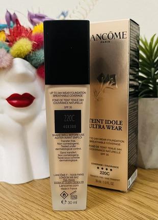 Оригинал стойкая тональная основа lancome teint ddole ultra wear 24h longwear foundation 220c3 фото