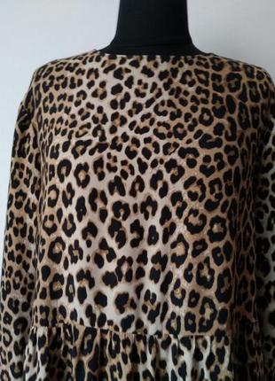 Леопардовое ярусное платье от h&amp;m4 фото