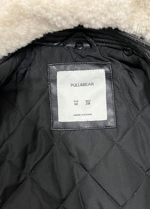 Кожаная куртка pull &amp; bear6 фото