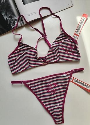 Комплект жіночої білизни бюстгальтер-топ і трусики стрінги atlantic