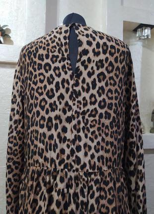 Леопардова ярусна сукня від h&m6 фото