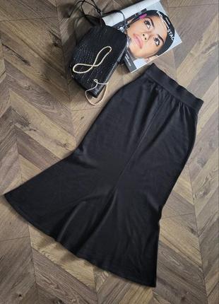 Шикарная черная шерстяная юбка marc cain размер s