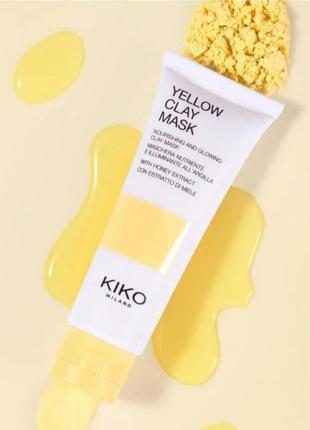 Живильна освітлювальна маска для обличчя з медом і жовтою глиною
kiko milano yellow clay mask 50 мл