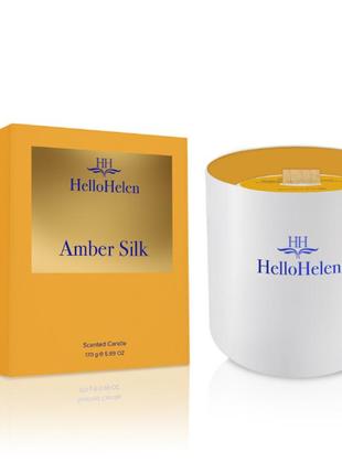 Соєва аромасвічка для масажу hellohelen amber silk candle
