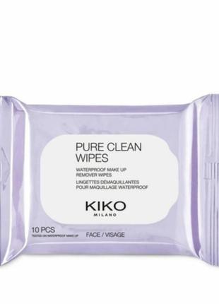 Салфетки для снятия водостойкого макияжа

kiko milano pure clean wipes