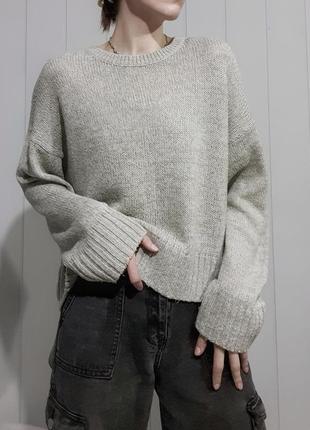 Легкий свитер new look минималистичный оверсайз с широкими рукавами укороченный легкий