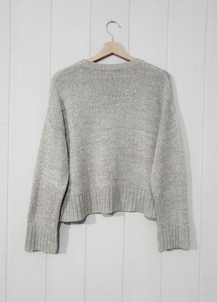 Легкий свитер new look минималистичный оверсайз с широкими рукавами укороченный легкий5 фото