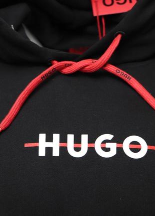 Чоловіча чорна кофта худі hugo boss [ s i xxl ]3 фото