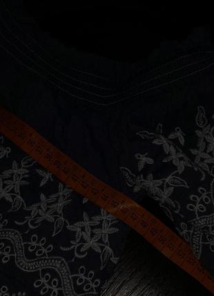 Коттоновая блуза с вышивкой4 фото