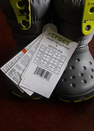 Оригинальные сапоги crocs classic neo puff boot,207275-0da