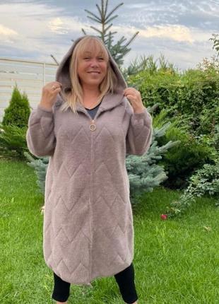 Шикарне пальто з альпаки туреччина батал люкс якість