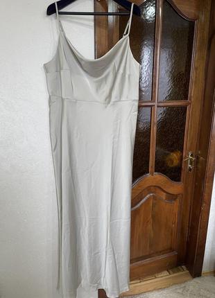 Сукня сатинова максі asos р.22 батал6 фото