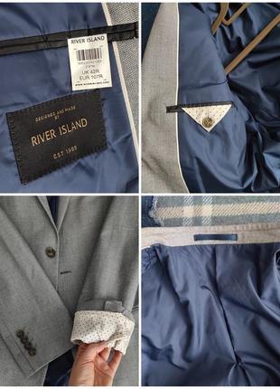 Пиджак серо-голубого цвета smart casual5 фото