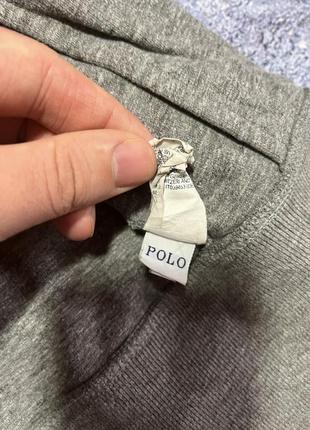 Серая зип кофта худи мужская polo ralph lauren новых коллекций (оригинал)9 фото