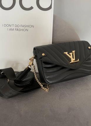 Louis vuitton new wave multi pochette black сумка4 фото