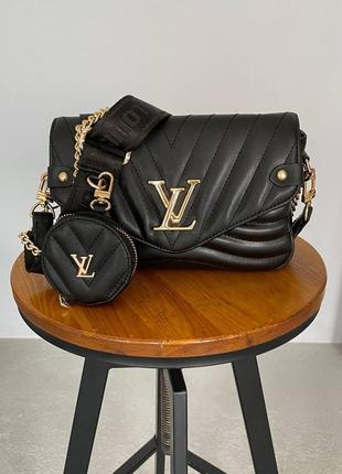 Louis vuitton new wave multi pochette black сумка1 фото