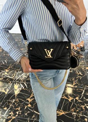 Louis vuitton new wave multi pochette black сумка10 фото