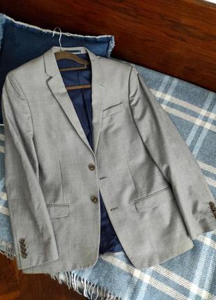 Пиджак серо-голубого цвета smart casual2 фото