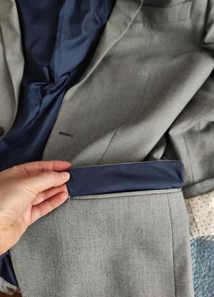Пиджак серо-голубого цвета smart casual9 фото