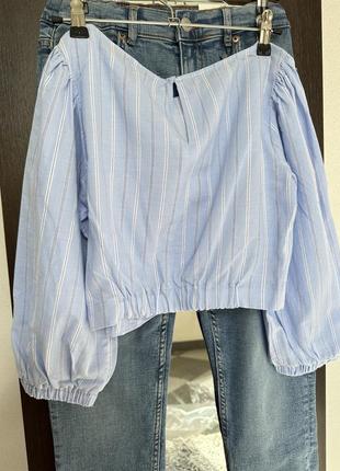 Джинсы и блуза, рубашка zara 13-14 лет, xxs, xs4 фото