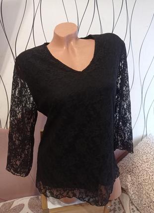 Блуза кружевна 🥰🥰🥰 розмір m/l