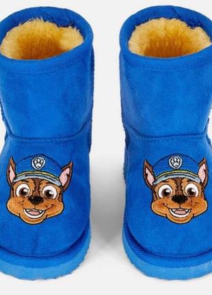 Новые детские пантофы обуви ботинки сапоги угги 24-25размер патруль щенячий мальчик1 фото