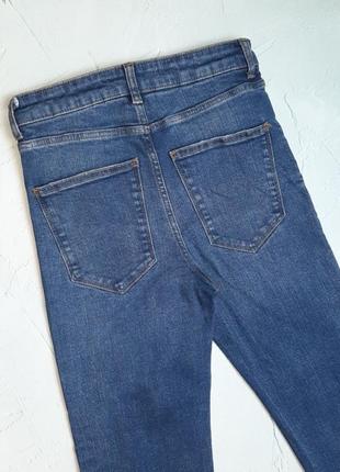 🎁1+1=3 брендовые синие стрейч джинсы клеш высокая посадка zara, размер 42 - 444 фото