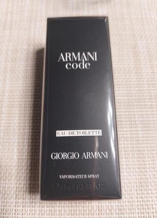 Туалетная вода для мужчин giorgio armani code homme eau de toilette, 15 мл.2 фото