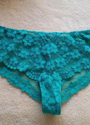 Новые зеленые трусики слипы с цветамм м-л/m-l/10-12/38-40/46-48 la senza
