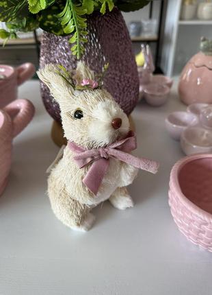 Декоративная пасхальная фигура кролик 16см