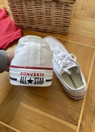 Легендарные классические кеды converse all star белого цвета, как новые3 фото