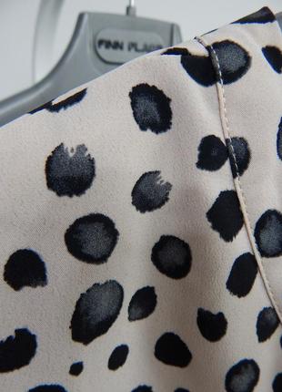 Сукня туніка вільного крою оверсаз у горошок із леопардовим принтом сукня-сорочка літо легка5 фото