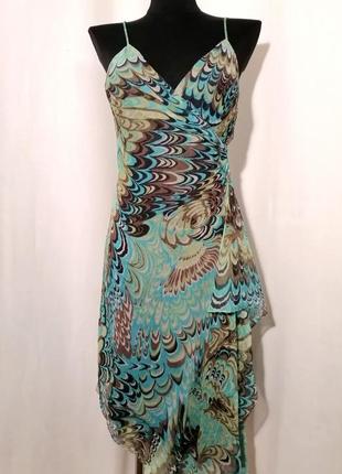 Дизайнерское шёлковое платье крыло совы laundry by shelli segal