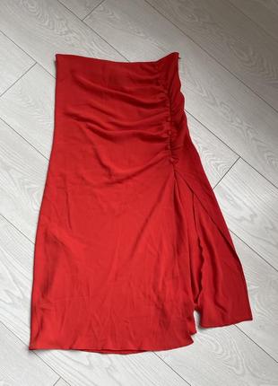 Красная юбка м