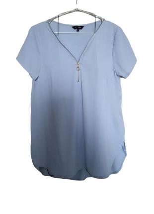 Легка блакитна блуза1 фото