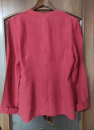 Винтажный шелковый пиджак betty barclay (100% шелк)2 фото