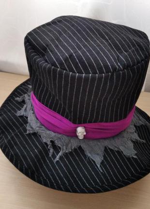 Шляпа цилиндр шляпа на размер s,m театральная карнавальная для аниматора3 фото