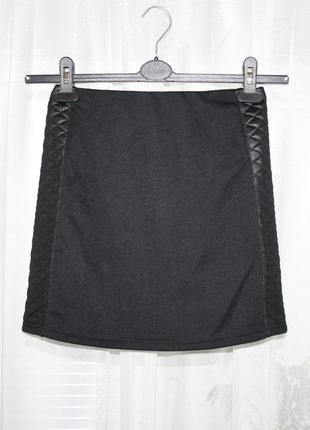 Юбка river island стеганная по бокам, размер s