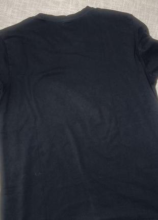 Черная футболка мужская футболка. черная футболка с принтом3 фото