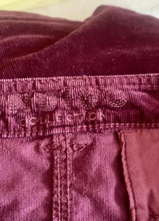 Вельветовая бордовая юбка марсала indigo collection размер 10-12 m l5 фото
