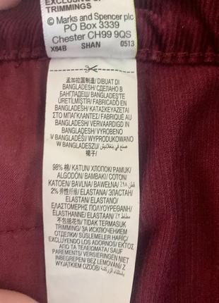 Вельветовая бордовая юбка марсала indigo collection размер 10-12 m l10 фото