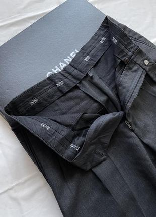 Брюки hugo boss, класичні сірі брюки, класичні брюки6 фото
