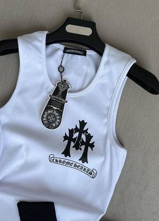 Крутое брендовое платье в стиле chrome hearts