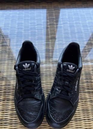 Кожаные кроссовки adidas оригинал черные4 фото