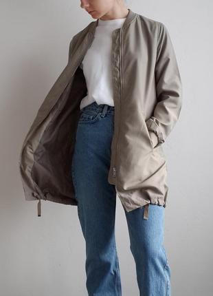 Тонкий довгий бомбер pull&bear
