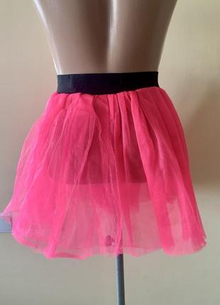 Юбка пачка ярко-розовая полупрозрачная  redstart fancy dress размер s, m l5 фото