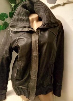 💯кожа 46/50 куртка натуральная кожа пилот бомбер 44евро