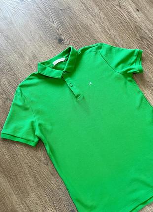 Calvin klein jeans зеленая футболка поло женская s-m4 фото
